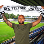 New AFC Telford United signing Courtney Meppen-Walter at the New Bucks Head
